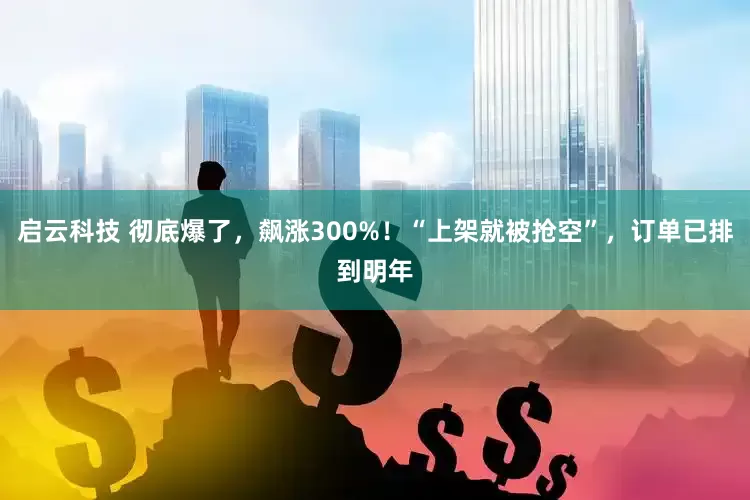 启云科技 彻底爆了，飙涨300%！“上架就被抢空”，订单已排到明年